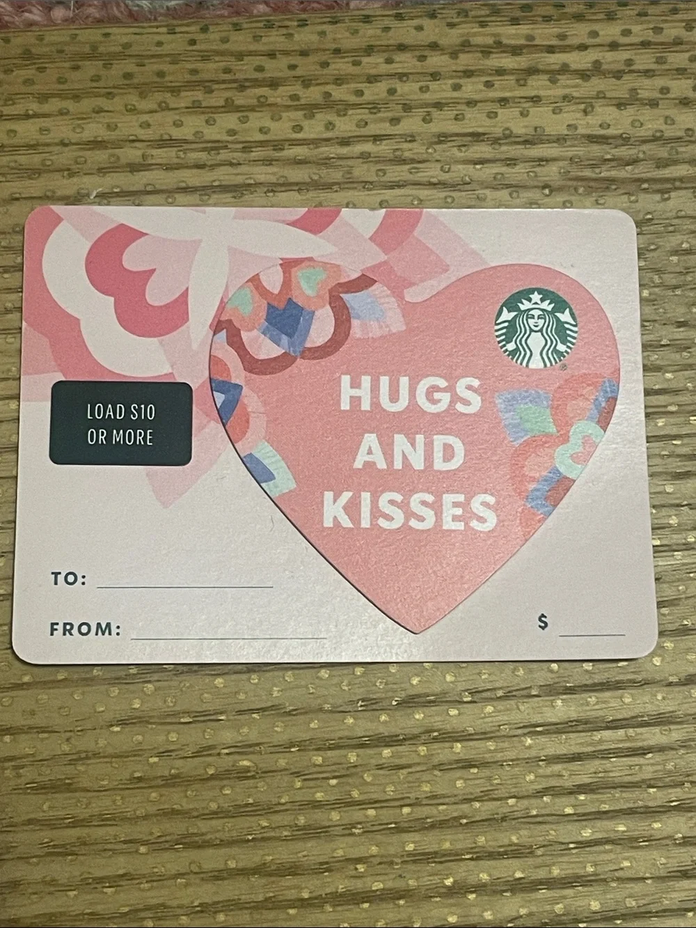 Starbucks Gift Card Set - Pink and Mint Valentines Cards - EMPTY